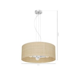 Pakabinamas šviestuvas MARSHALL WHITE / RATTAN 3xE27