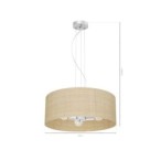 Pakabinamas šviestuvas MARSHALL WHITE / RATTAN 3xE27
