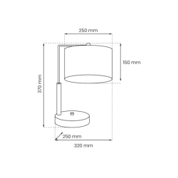 Stalinis šviestuvas LINO BIEL / LEN 1xE27