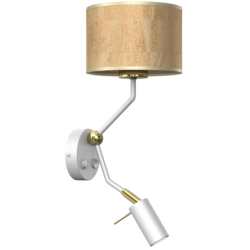 Sieninis šviestuvas CORK White/Cork 1xE27 + Mini GU10