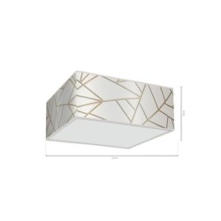 Lubinis šviestuvas ZIGGY WHITE White/Gold 3xE27