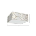 Lubinis šviestuvas ZIGGY WHITE White/Gold 3xE27