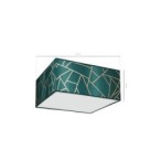 Lubinis šviestuvas ZIGGY GREEN Gold/Bottle green 2xE27