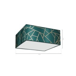 Lubinis šviestuvas ZIGGY GREEN Gold/Bottle green 3xE27