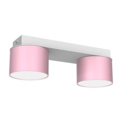 Lubinis šviestuvas DIXIE Pink/White  2xGX53