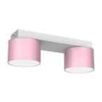Lubinis šviestuvas DIXIE Pink/White  2xGX53