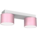 Lubinis šviestuvas DIXIE Pink/White  2xGX53