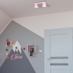 Lubinis šviestuvas DIXIE Pink/White  2xGX53