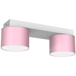 Lubinis šviestuvas DIXIE Pink/White  2xGX53