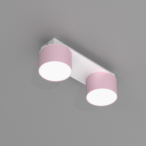 Lubinis šviestuvas DIXIE Pink/White  2xGX53