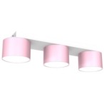 Lubinis šviestuvas DIXIE Pink/White  3xGX53
