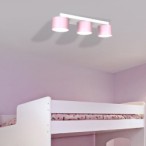Lubinis šviestuvas DIXIE Pink/White  3xGX53