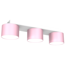 Lubinis šviestuvas DIXIE Pink/White  3xGX53