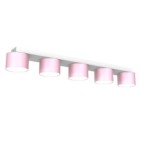 Lubinis šviestuvas DIXIE Pink/White  5xGX53