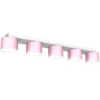 Lubinis šviestuvas DIXIE Pink/White  5xGX53