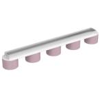 Lubinis šviestuvas DIXIE Pink/White  5xGX53