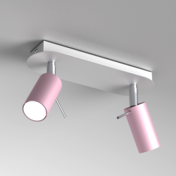 Lubinis šviestuvas PRESTON PINK/WHITE 2x mini GU10