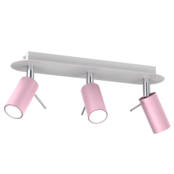 Lubinis šviestuvas PRESTON PINK/WHITE 3x mini GU10