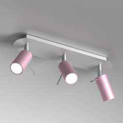 Lubinis šviestuvas PRESTON PINK/WHITE 3x mini GU10