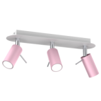 Lubinis šviestuvas PRESTON PINK/WHITE 3x mini GU10
