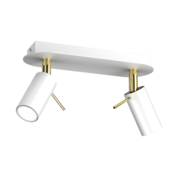 Lubinis šviestuvas PRESTON GOLD/WHITE 2x mini GU10