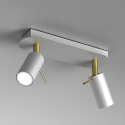 Lubinis šviestuvas PRESTON GOLD/WHITE 2x mini GU10