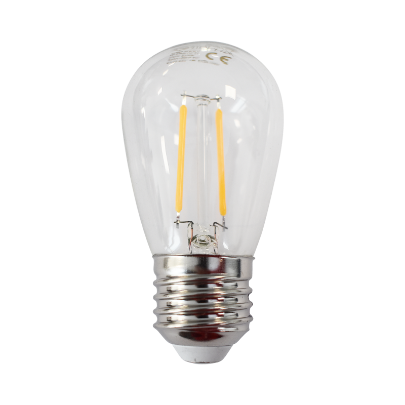 10x LED lemputė Filamentinė LED 1W ST45 E27 2700K