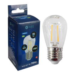 10x LED lemputė Filamentinė LED 1W ST45 E27 2700K