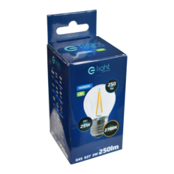 10x LED lemputė Filamentinė LED 2W E27 G45 2700K
