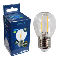 10x LED lemputė Filamentinė LED 2W E27 G45 2700K