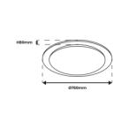 Lubinis šviestuvas ONTARIO 80W LED Ø760 mm + PULTELIS