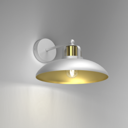 Sieninis šviestuvas FELIX WHITE/GOLD 1xE27