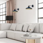 Sieninis šviestuvas FELIX NAVY BLUE/GOLD 1xE27
