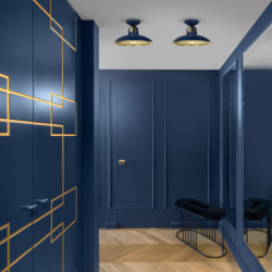 Lubinis šviestuvas FELIX NAVY BLUE/GOLD 1xE27