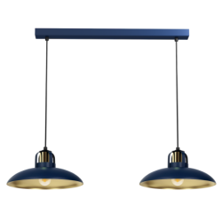 Pakabinamas šviestuvas FELIX NAVY BLUE/GOLD 2xE27