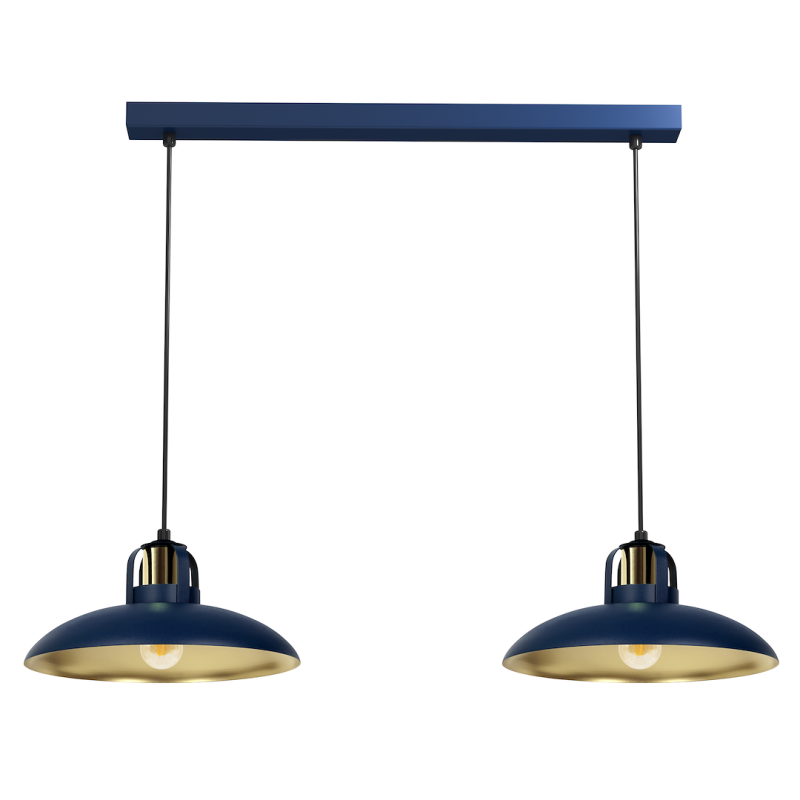 Pakabinamas šviestuvas FELIX NAVY BLUE/GOLD 2xE27