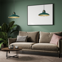 Pakabinamas šviestuvas FELIX GREEN/GOLD 1xE27
