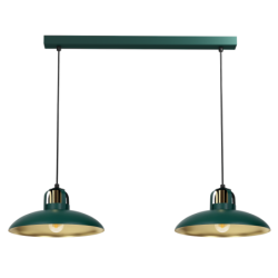 Pakabinamas šviestuvas FELIX GREEN/GOLD 2xE27
