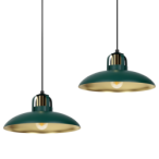Pakabinamas šviestuvas FELIX GREEN/GOLD 2xE27