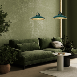 Pakabinamas šviestuvas FELIX GREEN/GOLD 2xE27