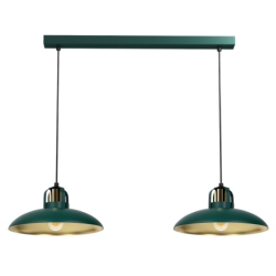 Pakabinamas šviestuvas FELIX GREEN/GOLD 2xE27