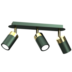 Lubinis šviestuvas JOKER GREEN/GOLD 3xGU10