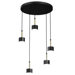 Pakabinamas šviestuvas ARENA BLACK/GOLD 5xGX53