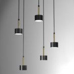 Pakabinamas šviestuvas ARENA BLACK/GOLD 5xGX53