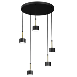 Pakabinamas šviestuvas ARENA BLACK/GOLD 5xGX53