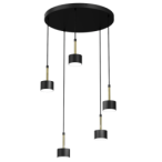 Pakabinamas šviestuvas ARENA BLACK/GOLD 5xGX53
