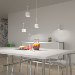 Pakabinamas šviestuvas ARENA WHITE/SILVER 3xGX53