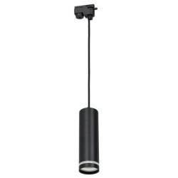 Į bėgelį montuojamas šviestuvas PIPE-RING Pendant Light Black 1xGU10