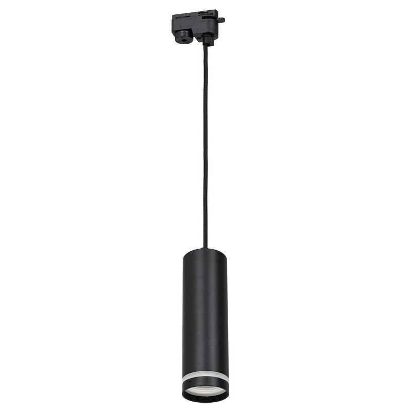 Į bėgelį montuojamas šviestuvas PIPE-RING Pendant Light Black 1xGU10