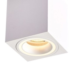Paviršinio montavimo lubinis šviestuvas BIM Ring Square White 1xGU10